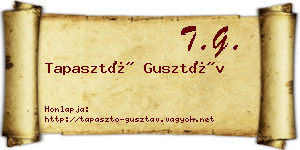Tapasztó Gusztáv névjegykártya