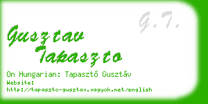 gusztav tapaszto business card
