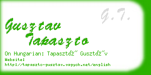 gusztav tapaszto business card